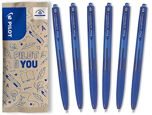 Esferográfica PILOT Super Grip G (Azul - 0.5 mm) Pilot - Canetas - 0,5 mm, ponta retrátil, secagem rápida, borda de borracha