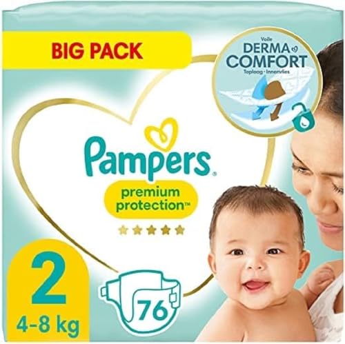 Fraldas Higiénicas PAMPERS Premium Protection Size 2 (76 Un) Procter & Gamble - Fraldas - higiénicas, premium protection, size 2