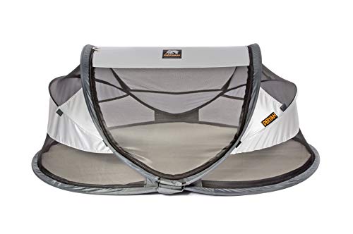 Berço de Viagem TENDA Deryan Travel Cot Baby Luxe Deryan - Móveis para bebês e crianças pequenas - estrutura metálica, tecido luxuoso, pele extensível, saco de transporte