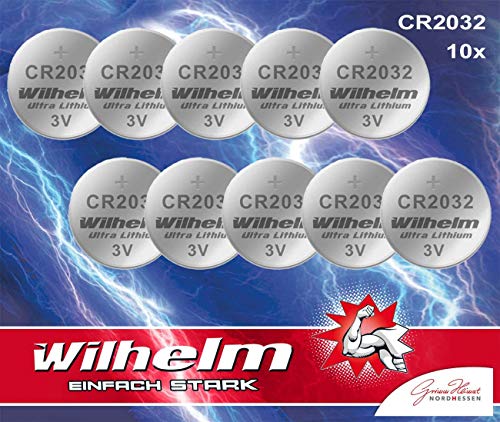 Pilha Recarregável WILHELM CR2032 (1 peça) Wilhelm - Baterias - 2032, 3V, litio, botão, preto
