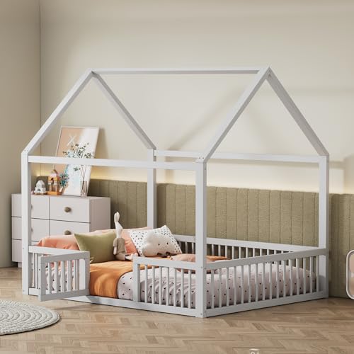 Cama IDEMON com Porta Maciça Madeira (Branco - 140x200cm) Idemon - Conjuntos de móveis - maciça, madeira, branco, 140x200cm