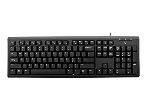 Teclado V7 CKU300US (Com Cabo - Layout US - Teclado Numérico) V7 - Teclados - usb, qwerty, inglês, com cabo