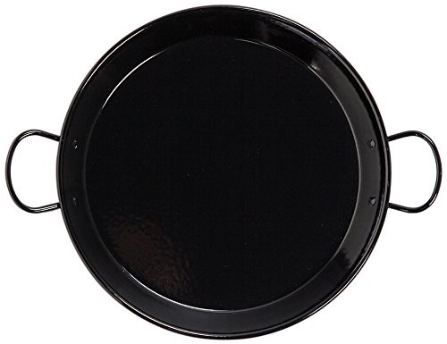 Tigela LA VALENCIANA 34 Cm Esmaltada Preto Vaello - Utensílios de cozinha - paella, preto, aço, 34 cm