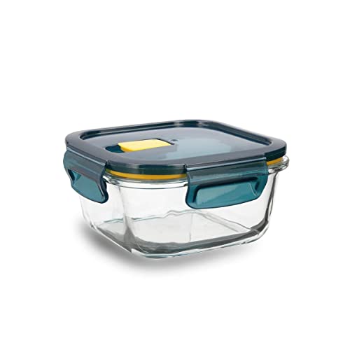 Recipiente de vidrio hermético QUID ASTRAL 13,6 x 13,6 x 7 cm (Azul) Quid - Recipientes de armazenamento de alimentos - vidro, hermético, 13.6x13.6x7cm, azul