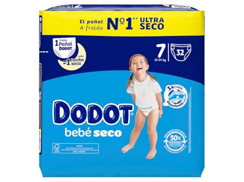 Fraldas DODOT Bebe Seco (Tamanho 7 - 32 Fraldas) DODOT - Roupa interior - tamanho 7, 32 fraldas