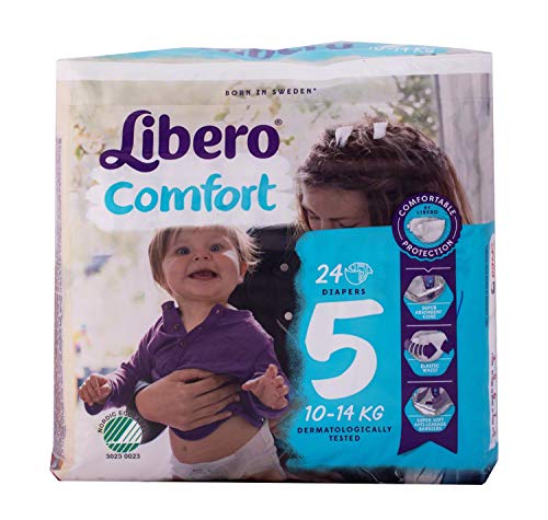 Fraldas ESSITY Libero Comfort 5 (Tamanho Único) Libero - Roupa interior - algodão, poliéster, elastano, canais