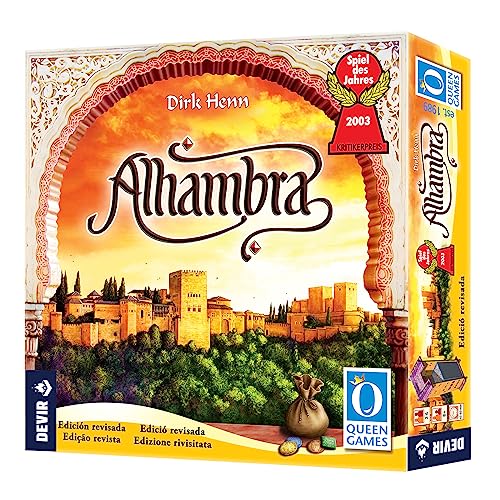 Jogo de Tabuleiro DEVIR Alhambra (Idade Mínima Recomendada: 8 anos) Devir - Jogos - tabuleiro, 2-5 jogadores, intermédio, 108 cartas