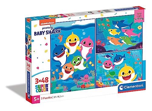 Puzzle CLEMENTONI Baby Shark SuperColor 25261 CLEMENTONI - Quebra-cabeças de encaixar - puzzle, CLEMENTONI, baby shark, super color, 25261