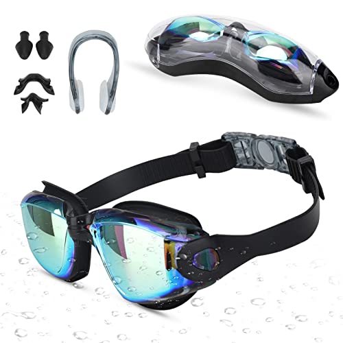 Óculos de Natação HIPPODANCE Unisexo (Tamanho Único - Multicor) Hippodance - Óculos e máscaras de natação - lentes transparentes, anti-uv, policarbonato, resistente à água