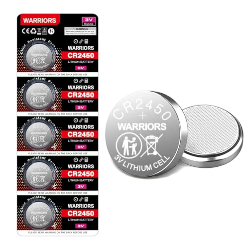 Pilhas WARWARRIORS 5X Pilas Cr2450 (1 Unidade) WARRIORS - Baterias - lítio-titanato, CR2450, 1200 mAh, 3 V