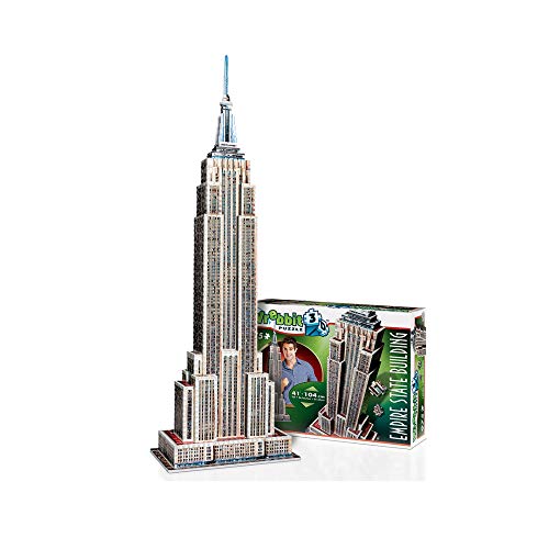 Wrebbit Empire State Building 3D Puzzle 975 Peças Edifícios Wrebbit - Quebra-cabeças de encaixar - puzzle 3d, 975 peças, edifícios, manual