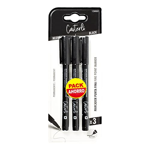 Marcador Permanente CASTERLI Preto 0.4mm casterli - Marcadores e marcadores de texto - permanente, 0.4mm, plástico, alta qualidade