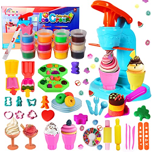 Conjunto de Moldes para Plastilina KINSI KINSI - Brinquedos - 43 peças, gelados, pizzas, acessórios