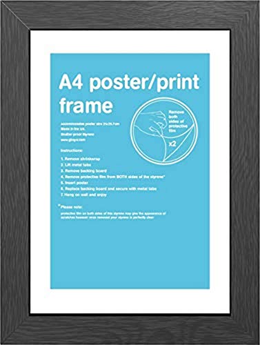 Moldura para Posters ETON A4 Preto (29,7 x 21 cm) Nosoloposters - Materiais de arte e artesanato - moldura, posters, eton, a4, preto, MDF