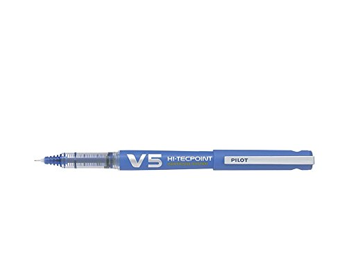 Caneta de Tinta Permanente PILOT V5 Azul (Ponta 1-3 mm) Pilot - Canetas - ponta ajustável, 1.3 mm, recarregável, plástico reciclado