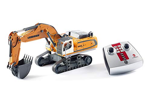 Escavadora SIKU Liebherr R980 com Controlo Remoto SIKU - Brinquedos - escavadora, siku, liebherr r980, controlo remoto, braço robusto, espeto giratório, transporte
