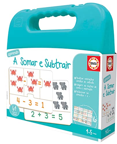 Jogo Educativo EDUCA Maleta Aprendo a Sumar y Restar EDUCA - Jogos - somar, subtrair, maletas, cartões