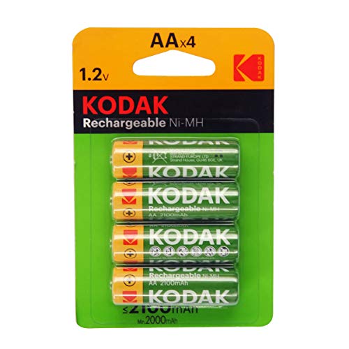 Pilha Recarregável KODAK AA/AAA 2100mAh Kodak - Baterias - 2100mAh, nimh, 12V, 1000 ciclos