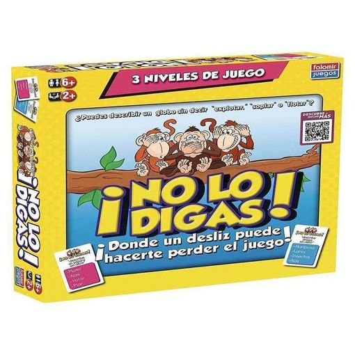Jogo de cartas FALOMIR No lo digas (Idade mínima recomendada: 7 anos) Falomir - Jogos - cartas, 7 anos, pontos, palavras proibidas