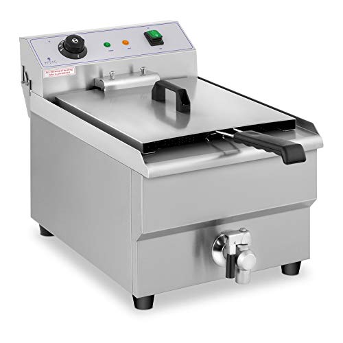 Fritadeira Elétrica Royal Catering Rcef 16Eb | Aço inoxidável Royal Catering - Aquecedores de pratos e travessas - fritadeira, elétrica, royal catering, aço inoxidável