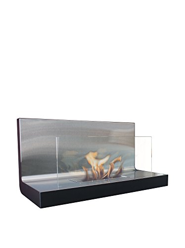 Lareira a Bioetanol de Parede 2000W com Design Moderno em Aço e Vidro Temperado PURLINE - Eletrodomésticos - bioetanol, 2000w, design moderno, aço, vidro temperado