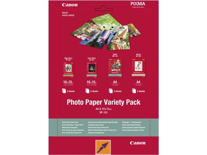 Papel Fotográfico CANON 20 Folhas (A4 - Branco) Canon - Papel de impressora e copiadora - papel fotográfico, canon, 20 folhas, a4, branco