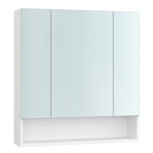 Armário de Casa de Banho VASAGLE Cloud (Branco - 16.5x70x75cm) VASAGLE - Armários de armazenamento e armários de bloqueio - armario, casa de banho, 4 portas, 2 prateleiras, MDF