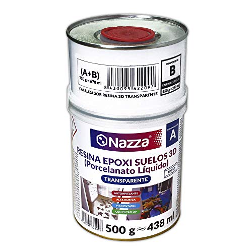 Resina Epóxido Líquida NAZZA Transparente 750 Gr Nazza - Cola e adesivos de hardware - epóxido, transparente, 750 g