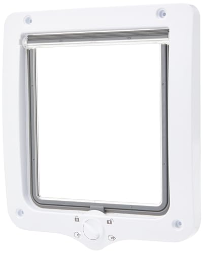 Porta para Gatos com 4 Sentidos TRIXIE vidaXL | 24x28cm | Branco TRIXIE - Portas para animais de estimação - 4 sentidos, 24x28cm, branco, silencioso