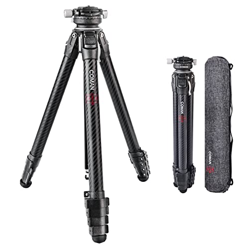 Tripé Coman Zero Y Tripod Carbon Fiber COMAN - Tripés e monopés - cabeça de bola, liberação rápida, esfera panorâmica, calibração horizontal