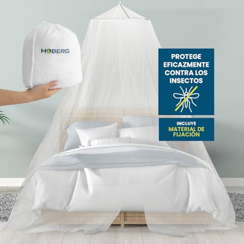 Mosquiteiro para Cama Hoberg 2Pcs | Branco DS Produkte GmbH - Redes mosquiteiras e telas anti-insetos - branco, algodão, resistente à água