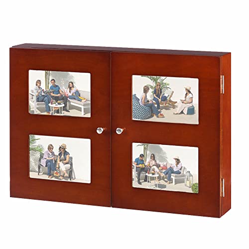 Cubre-Contador de Madeira com 2 Portas - Castanho (46 x 8 x 32 cm) LOLAhome - Porta-retratos - madeira, 2 portas, castanho, 46x8x32cm