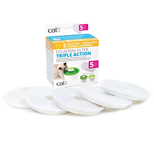 Filtro para fonte de água CATIT Triple Action Flower 5 unidades CAT IT - Produtos para animais de estimação - filtro, fonte de água, catit triple action flower, resina troca iónica, suavizar água, impurezas