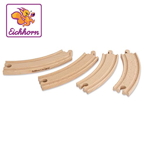 Acessórios para Pistas Ferroviárias EICHHORN 100001412 Eichhorn - Acessórios de trem de brinquedo - madeira, 20,5 cm, 4 peças, faixa