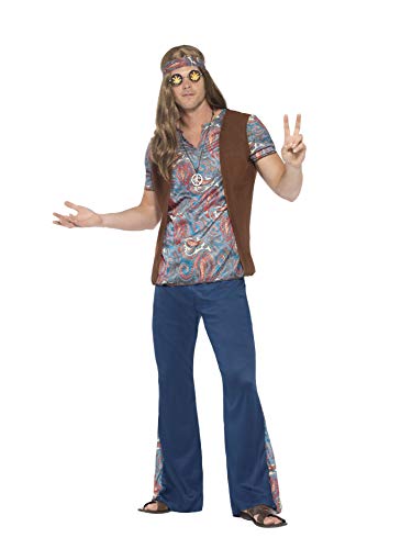 Fato de Homem DISFRAZZES Hippie Multicor (Tam: L) SMIFFYS - Brincadeira de faz de conta - multicor, hippie, tamanho L
