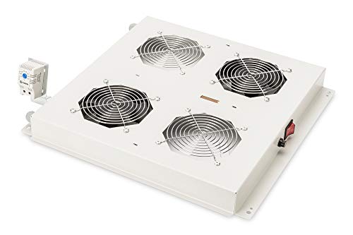Ventoinha para Pc ASSMANN ELECTRONIC DN-19 FAN-2-N Digitus - Peças de refrigeração de sistema de computador - 4 ventiladores, metal, plástico, 48,3 x 8,1 x 41 cm