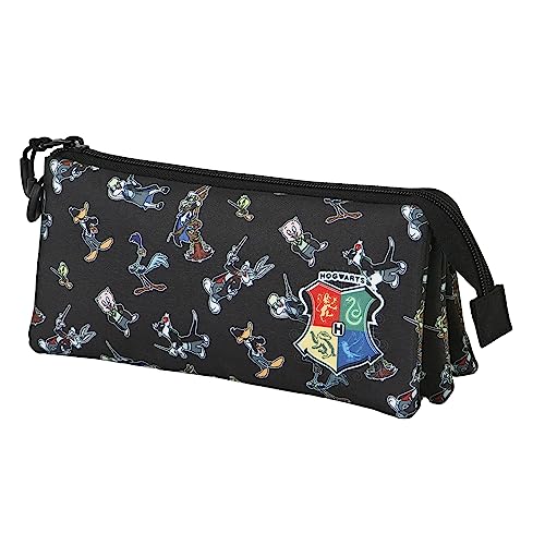 Mochila de Tripla Fãs 2.0 Looney Tunes Harry Tunes Warner Karactermania Preto KARACTERMANIA - Mochilas - looney tunes, Harry Potter, compartimentos, preto