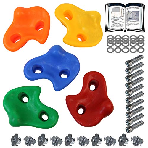 Alpidex Presa de escalada para crianças 5 peças ALPIDEX - Agarras de escalada indoor - ergonómica, molas resistentes, 5 peças, subir
