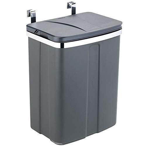 Caixote do Lixo com Porta WENKO Cinzento Wenko - Lixeiras e cestos de lixo - porta, metal cromado, plástico resistente, cozinha