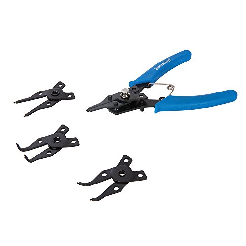 Conjunto de 5 Alicates para Anéis de Retenção SILVERLINE 868868 Silverline - Alicates - 5 alicates, mordazas intercambiáveis, rectas, inclinação 45°, inclinação 90°