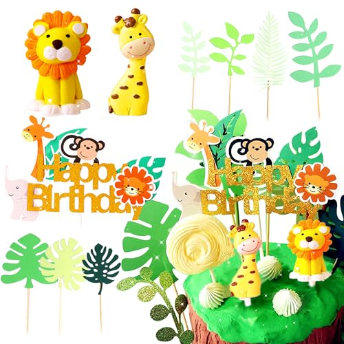 Conjunto 6 Peças de Bolo JEVENIS Jungle Safari Animal JeVenis - Cozinha & sala de jantar - conjunto, 6 peças, bolo, jungle safari, animal, selva