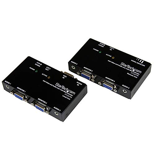 Extensão AV StarTech.com ST122UTP1B Preto STARTECH.COM - Eletrodomésticos - vga, áudio, cat5, transmissor, receptor