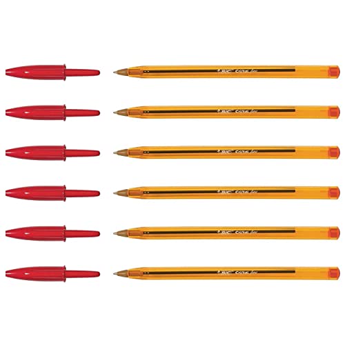 Esferográfica Rollerball Bic Velleda Vermelho (Caixa de 6) BIC - Canetas - rollerball, tinta pigmentada, traço médio, caixa 6