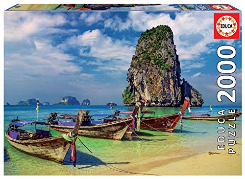 Puzzle 2D JUMBO Krabi Tailândia (Idade Mínima Recomendada: 4 anos - 2000 Peças) EDUCA - Quebra-cabeças de encaixar - 2000 peças, 4 anos, Krabi, Tailândia