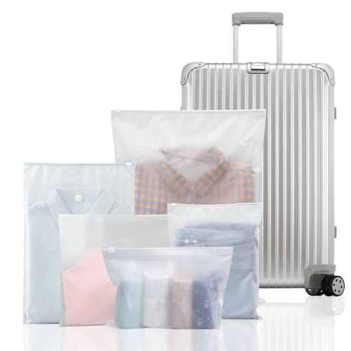 Saco de Viagem Transparente com Cremalha (25 Un) Carehabi - Materiais de embalagem - transparente, 5 tamanhos, 40 x 30 cm, correia branca