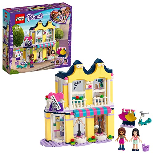 LEGO Friends - A Loja de Moda da Emma (Idade Mínima Recomendada: 6 anos) LEGO - Blocos de encaixe - loja de moda, bonecas, quarto giratório, diva