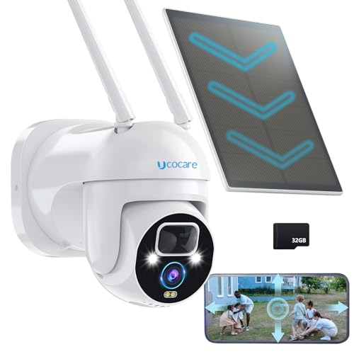 Câmara de segurança UCOCARE UCO-4MP-Solar UCOCARE - Câmeras de vigilância - câmara segurança, exterior, pir sensor, visão nocturna, 2 mp