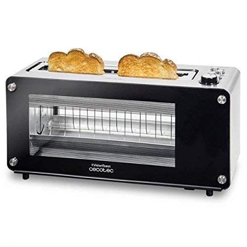 Torradeira CECOTEC VisionToast 10000 XL (850 W) Cecotec - Torradeiras - 850 W, 2 fatias, aço inoxidável, fácil de limpar