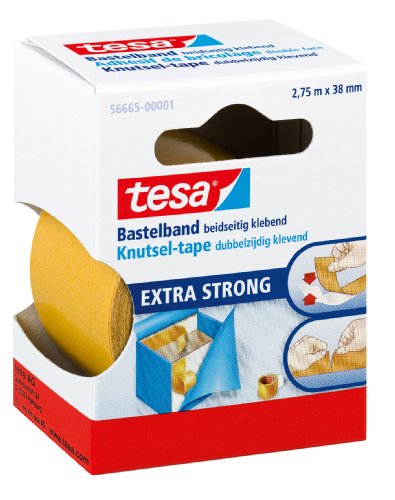 Fita Adesiva TESA Double Sided Tape (38mm x 2.75m) TESA - Fitas adesivas de escritório - dupla, 38mm x 2.75m, adesivo, revestimento protector