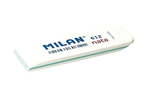 Goma de Borrar MILAN 612 (Branco e Azul) Milan - Borrachas - remover riscos, fibras intatas, lápis de cor, canetas a tinta